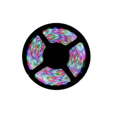 1--Waterproof LED lighting strip, 5 meters long, RGB colors 5050 model, with a remote control that contains many beautiful operating systems.