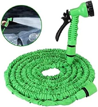 1--A rubber water hose that gives a length of 22.5 meters when used, works with water pressure
