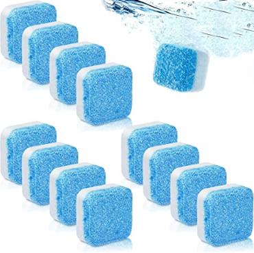 1--12PCS Washing Machine Cleaners, Washing Machine Tank Cleaning Sheet, Washer Decontamination Cleaning Detergent