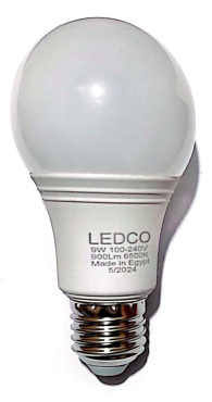 1-1-9W White LED Light Bulb 100-240V 100 LM/W 50 HZ