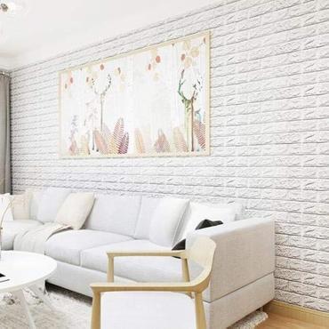  Happy toys 70x77 inch 3d foam wallpaper stickers for safe home decoration - white