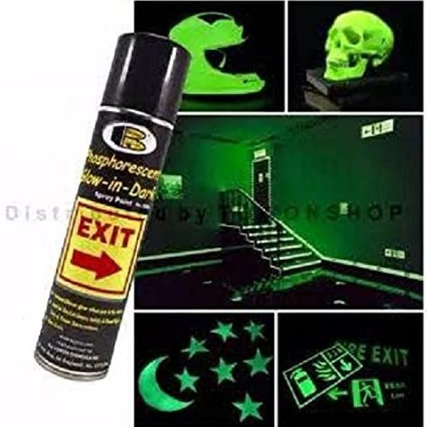 1--A phosphorescent spray to paint shapes and make them glow in the dark