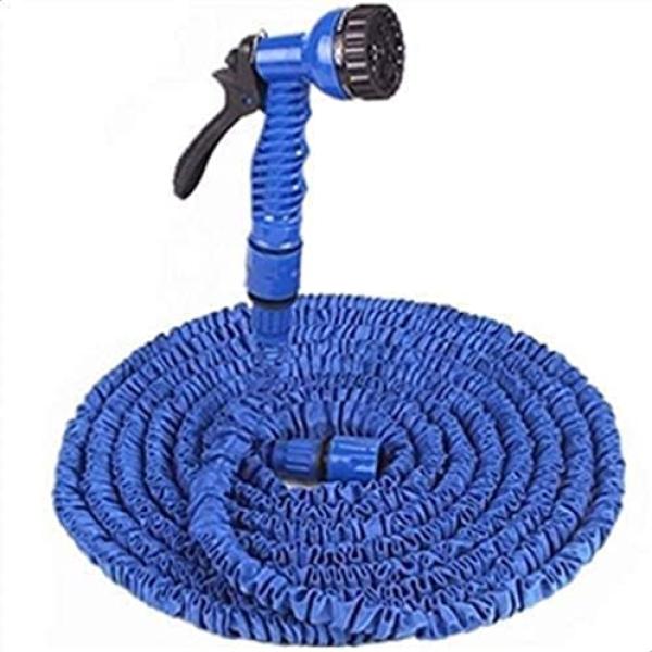 1--A rubber water hose that gives a length of 22.5 meters when used, works with water pressure