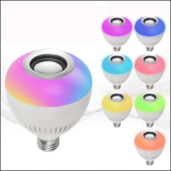 1--LED Bluetooth Speaker Bulb Music Light Wireless APP or IR Remote Control E27 Base 12W Color Chaning Dimmable LED Bulb