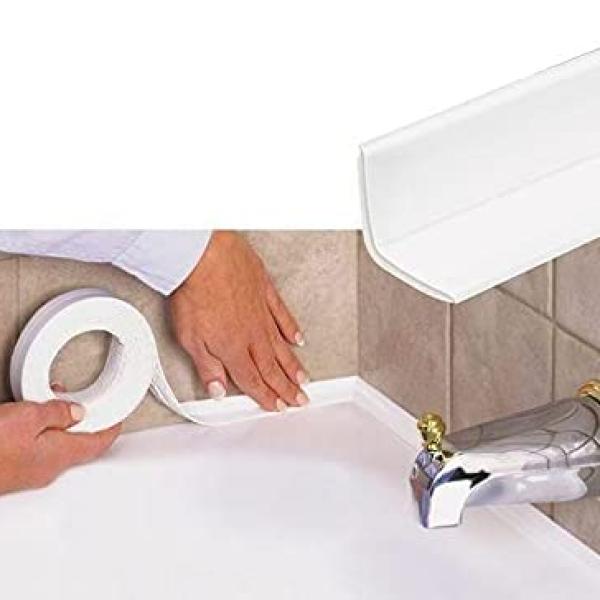 1--White self-adhesive antibacterial tape - embossed with colorful fruit shapes, width 3 cm and tape length 3.35 m