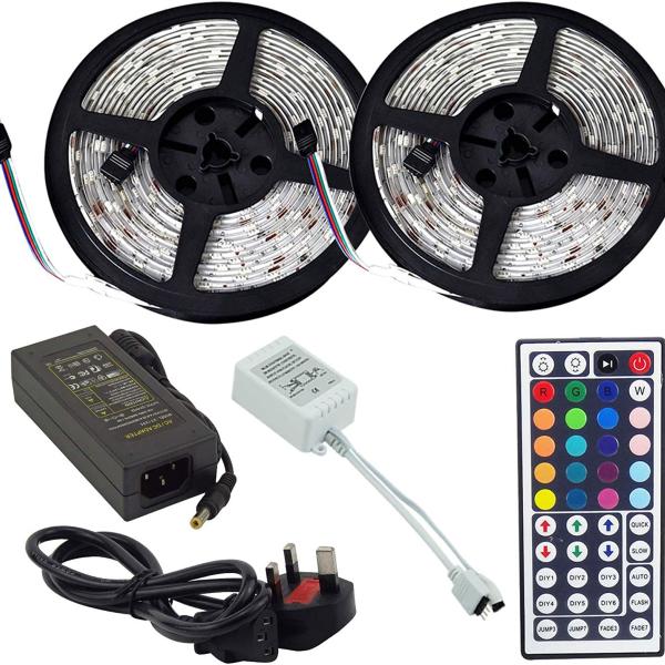 1--Xtech 5050 R G B LED Strips Light with 44 Key Remote (10m)