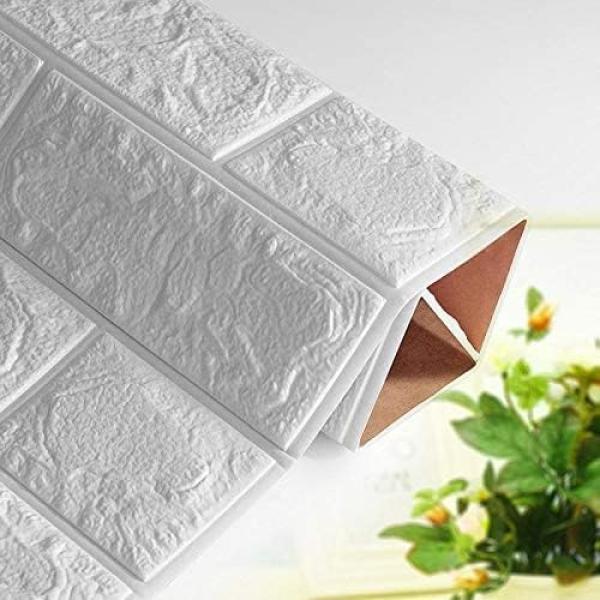  Happy toys 70x77 inch 3d foam wallpaper stickers for safe home decoration - white