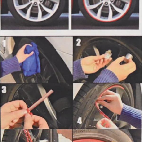 Heat Resistant Flexible Strip Protector For Car Tyres - Blue