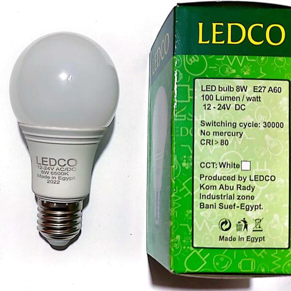 1-1-LED Bulb/Light Only Works With Car Battery AC/DC 12-24V - White 8 Watt, Made of High Quality Materials in Egypt .